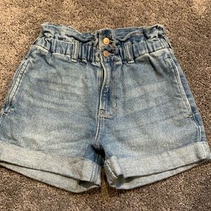 Hollister paper bag denim shorts